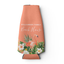 Coral Waterverf Tropical Floral Beach House