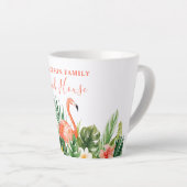 Coral Waterverf Tropical Floral Beach House Latte Mok (Rechterhoek)