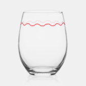 Coral Wavy Retro Wijnglas Zonder Voet (Achterkant)