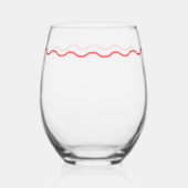 Coral Wavy Retro Wijnglas Zonder Voet (Links)