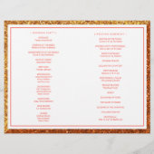Coral Wedding Ceremony Program Elegant (Achterkant)