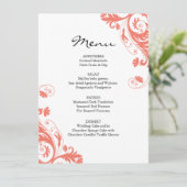 Coral Wedding Menu (Staand voorkant)