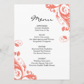 Coral Wedding Menu (Voorkant)