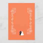 Coral Wedding Menu Bruid Groom Design (Achterkant)