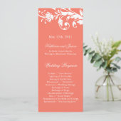 Coral Wedding-programma's Programmakaart (Staand voorkant)