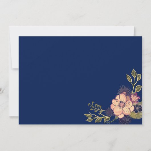 Coral Wedding Save The Date (Achterkant)