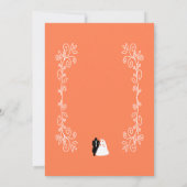 Coral Wedding Save The Date Kaart Bruidegom (Achterkant)