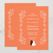 Coral Wedding Save The Date Kaart Bruidegom (Voorkant / Achterkant)