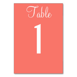 Coral Wedding Table No. Kaarten