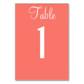 Coral Wedding Table No. Kaarten (Voorkant)