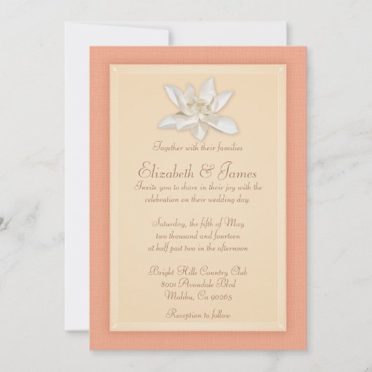 Coral Wedding-uitnodigingen Kaart (Voorkant)