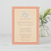 Coral Wedding-uitnodigingen Kaart (Staand voorkant)