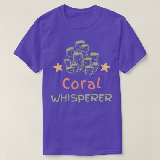 Coral whisperer coole grappige aquariumhob t-shirt (Design voorkant)
