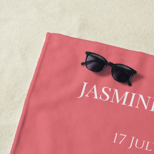 Coral White - Aangepaste bestemming bruiloft Strandlaken (In situ)