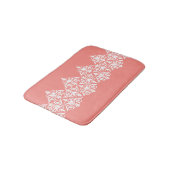 Coral White  Damask Bathmat Badmat (Gekanteld)