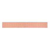 Coral White Hearts Pattern Grosgrain Lint (Voorkant)