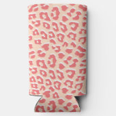 Coral White Leopard Print Seltzer Blikjeskoeler (Achterkant)