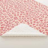 Coral White Leopard Print Sherpa Deken (3/4)