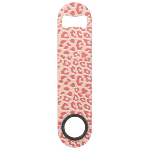 Coral White Leopard Print Speed Flessenopener