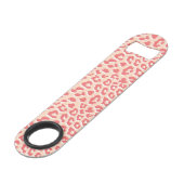 Coral White Leopard Print Speed Flessenopener (Achterkant Gekanteld)