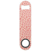 Coral White Leopard Print Speed Flessenopener (Voorkant)