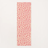 Coral White Leopard Print Yogamat (Voorkant)