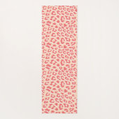 Coral White Leopard Print Yogamat (Achterkant)