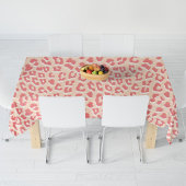 Coral White Luipaardprint Tafelkleed