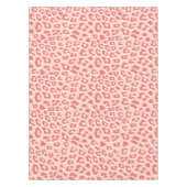 Coral White Luipaardprint Tafelkleed (Voorkant)