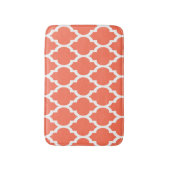 Coral White Moroccan Quatrefoil Pattern #4 Badmat (Voorkant Verticaal)