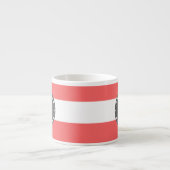 Coral White Stripes Pattern Espresso Kop (Voorkant)