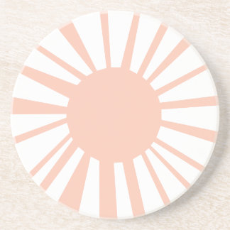 Coral White Sun Pattern Zandsteen Onderzetter