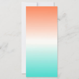 Coral White Turquoise Tricolor Ombre Blank