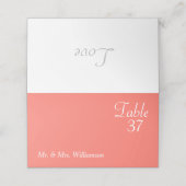 Coral White Wedding Plaatskaartje (Buitenkant ongevouwen)