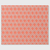 Coral White XL Moroccan Quatrefoil #7DS Cadeaupapier (Vlak)