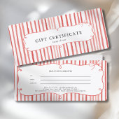 Coral Witte Streep Vintage Strik Giftcertificaat