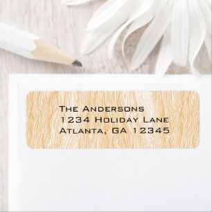 Coral Wood Grain Retouradres Labels