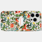 Coral Yellow Green Gold  Floral Damask Case-Mate iPhone Case (Achterkant (horizontaal))