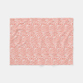 CORAL ZEBRA STRIPE FLEECE DEKEN (Voorkant (Horizontaal))
