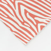CORAL ZEBRA STRIPE FLEECE DEKEN (Hoek)