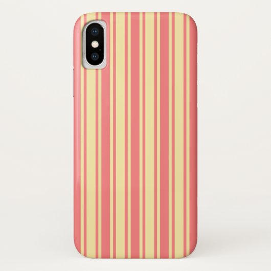 Corale en gele snoepjes strepen Case-Mate iPhone case (Achterkant)