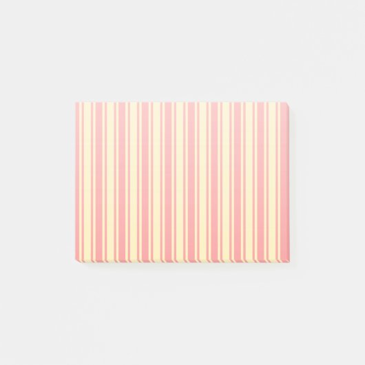 Corale en gele snoepjes strepen post-it® notes (Voorkant)