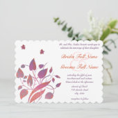 Corale frambozen en Paarse vlinderbruiningen Kaart (Staand voorkant)