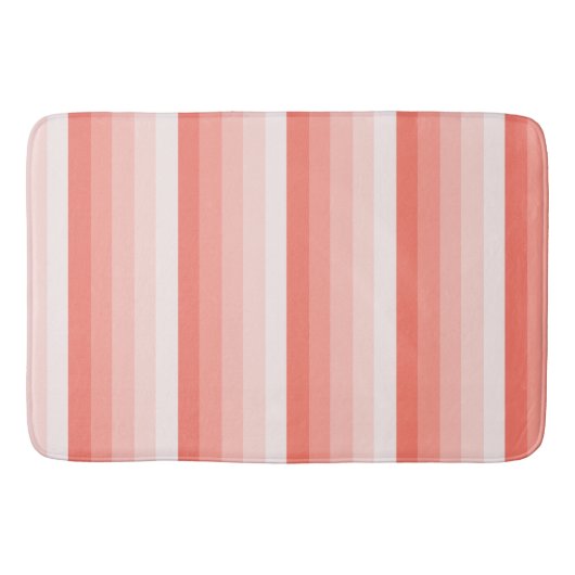 Corale perzikschaduwstrepen badmat (Voorkant)