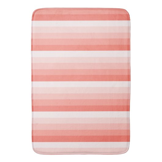 Corale perzikschaduwstrepen badmat (Voorkant Verticaal)