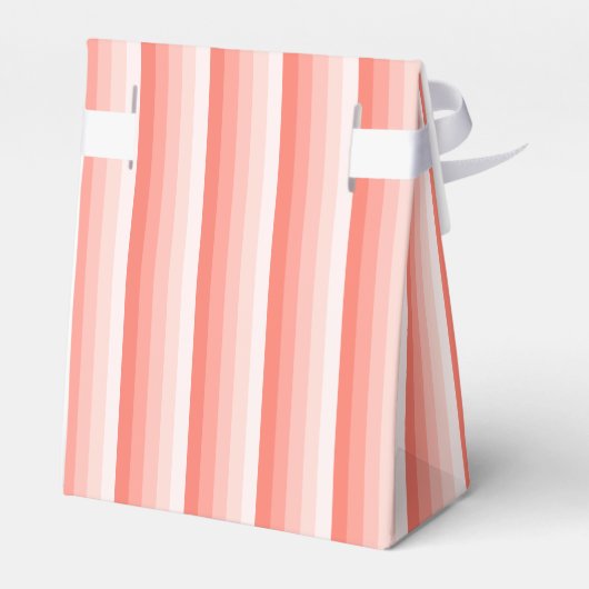 Corale perzikschaduwstrepen bedankdoosjes (Achterkant)