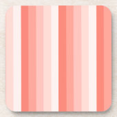 Corale perzikschaduwstrepen bier onderzetter (Voorkant)