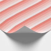 Corale perzikschaduwstrepen cadeaupapier (Hoek)