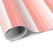 Corale perzikschaduwstrepen cadeaupapier (Rol Hoek)