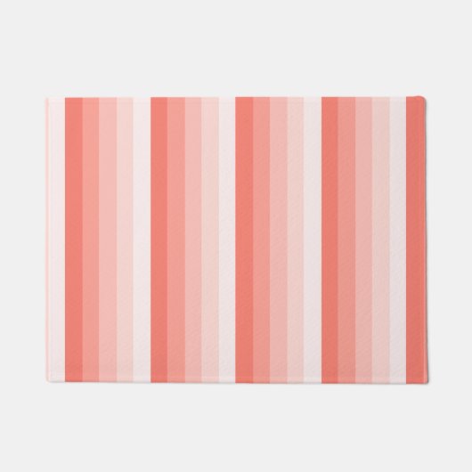 Corale perzikschaduwstrepen deurmat (Voorkant)